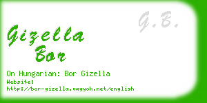 gizella bor business card